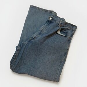 Levi Strauss 550 Relaxed Fit Blue Jeans 100% Cotton Men's Denim 42 x 30 Used